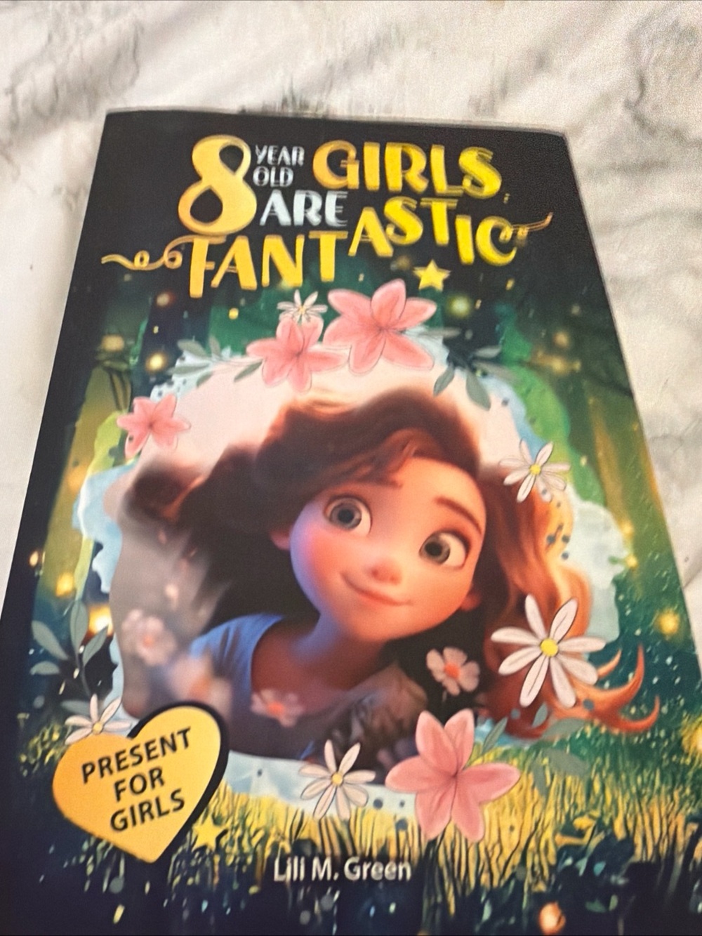 Girls Are Fantastic Keepsake Book for 8 Year Olds - Pink & Green